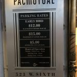 Pricing for the garage next to the Biltmore's Olive entrance.