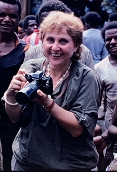 Erika Fabian at work with her camera.